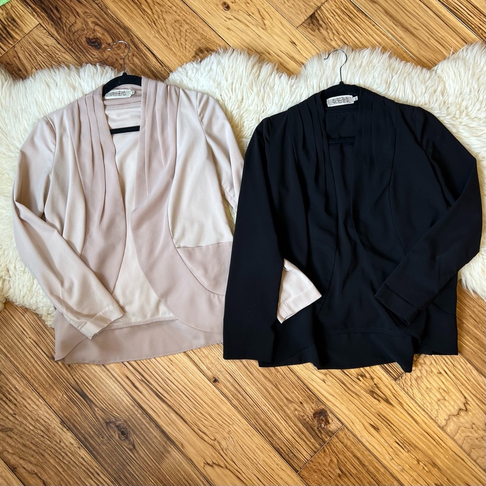 2 pc Propaganda Blazer Drapey Light Summer Weight XXS